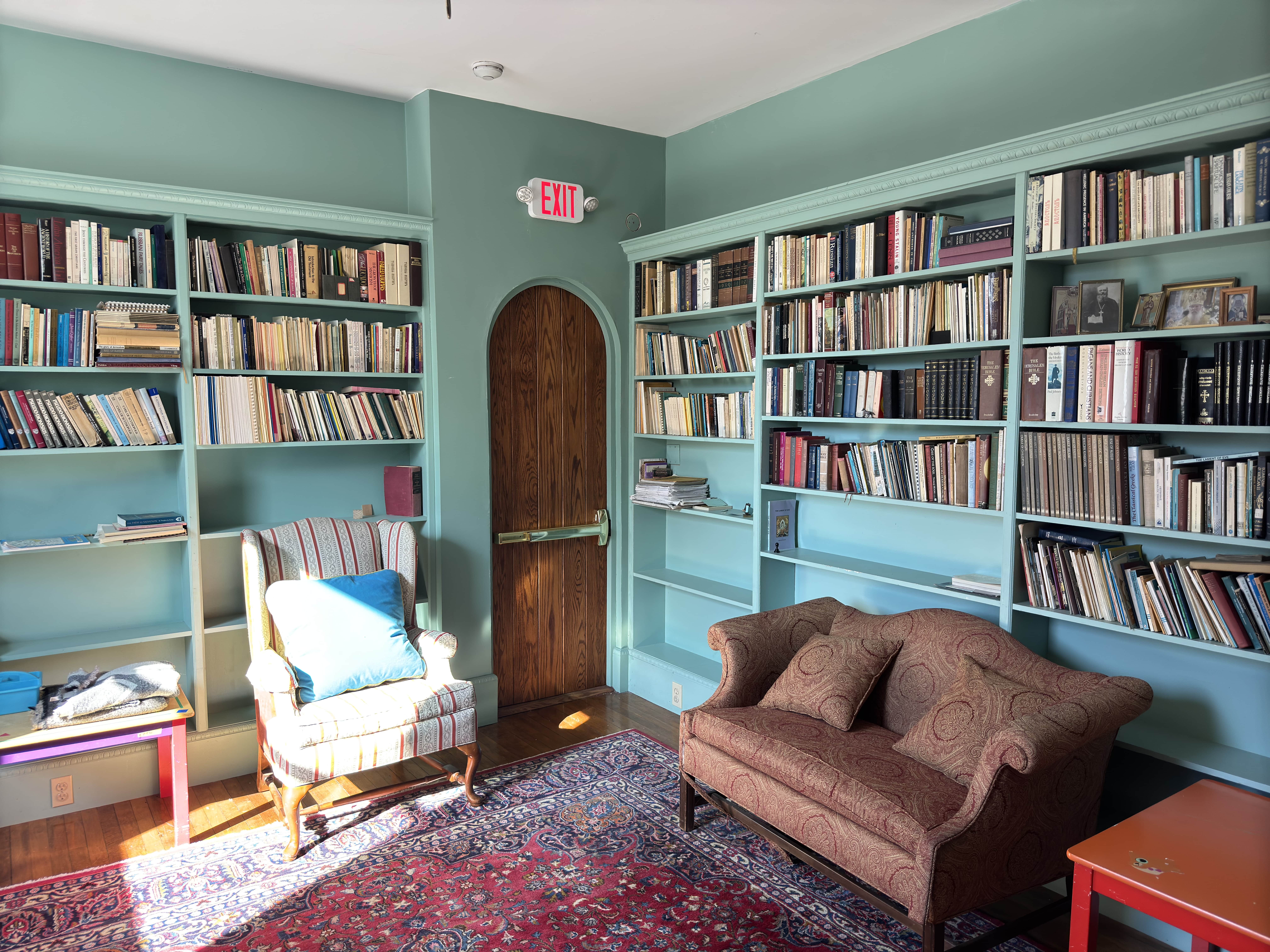 The church library in the kid's room.