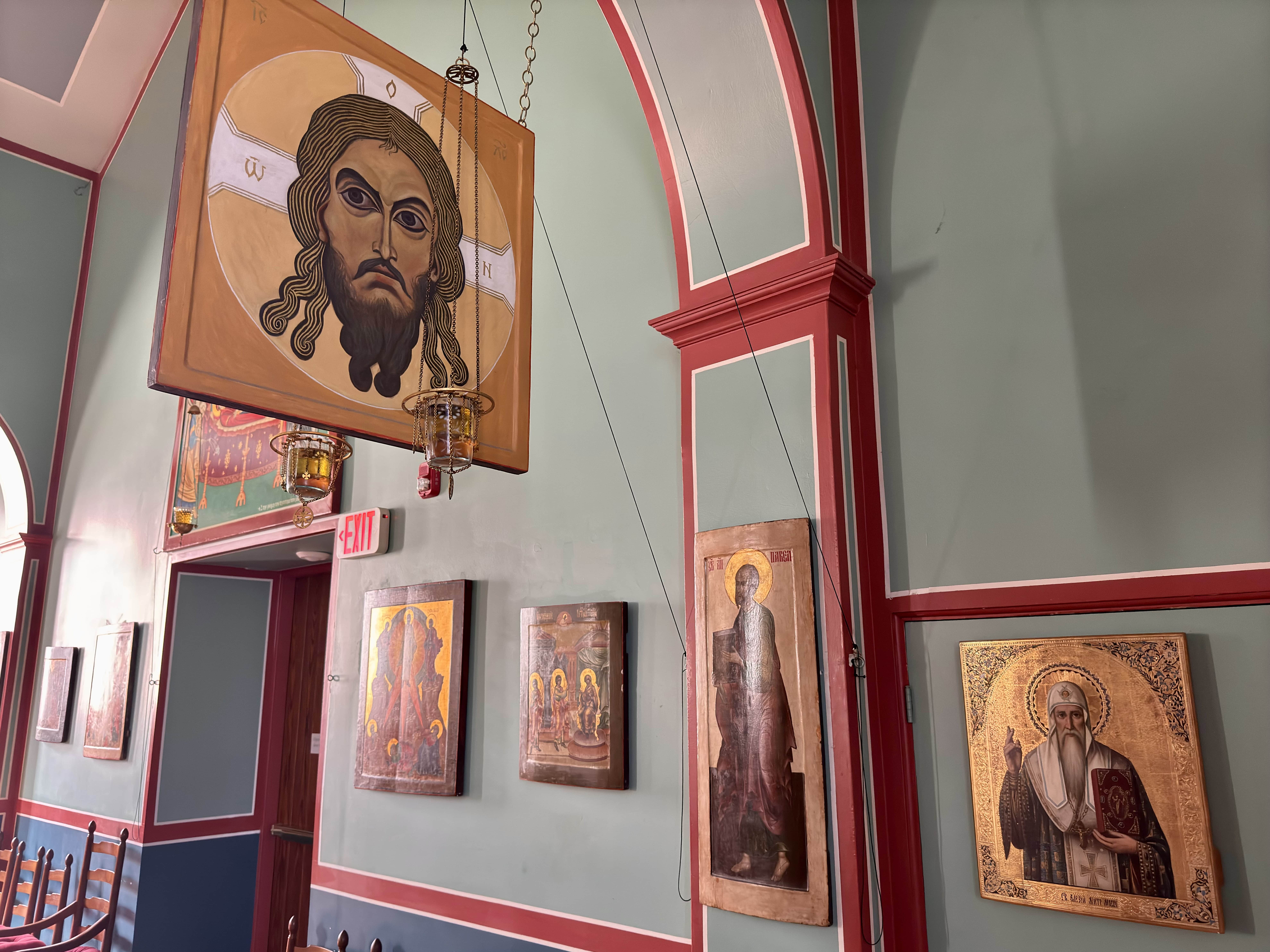 Another angle of the Mandylion icon.