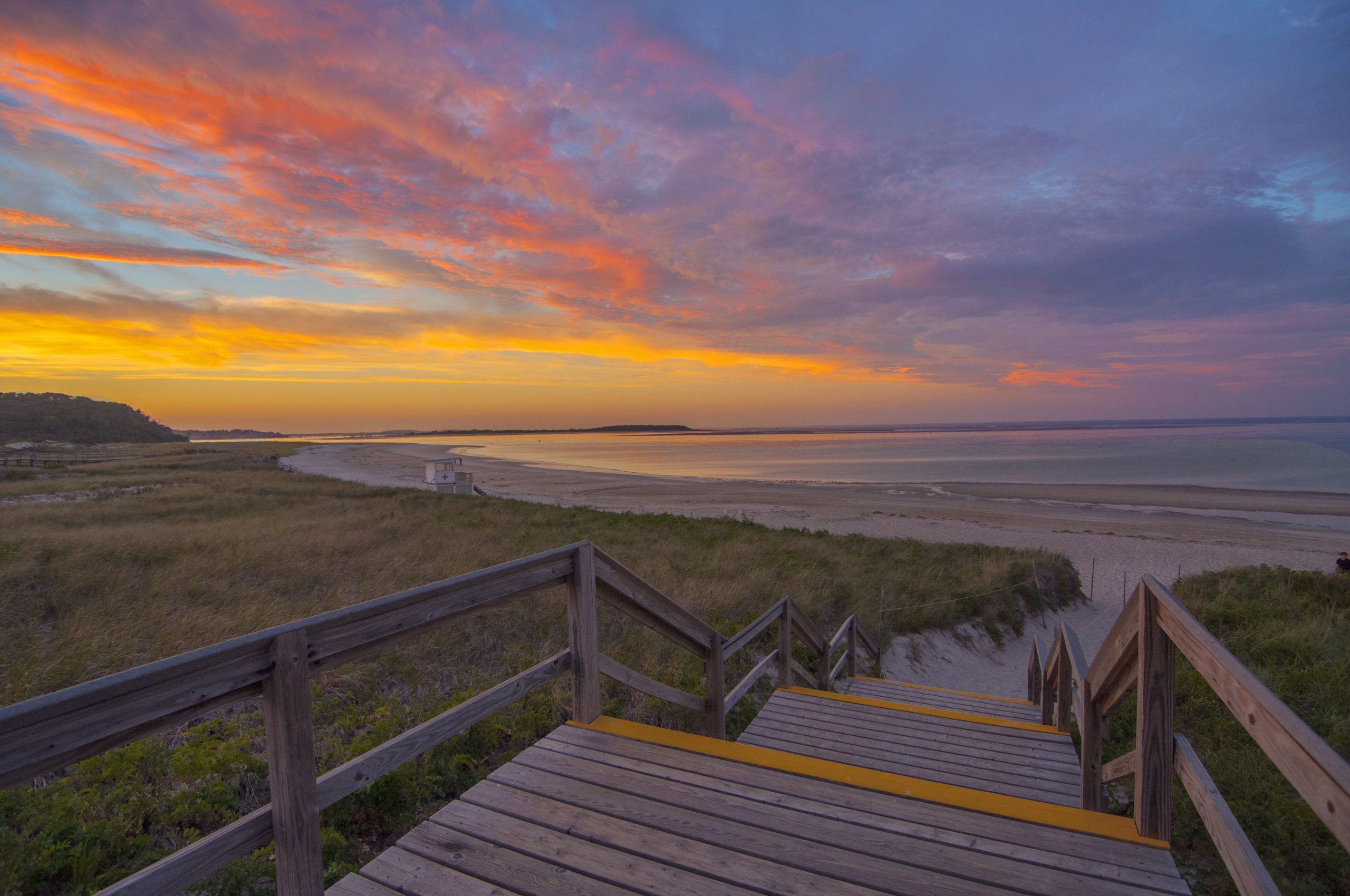 Crane Beach in Ipswich, MA at sunset